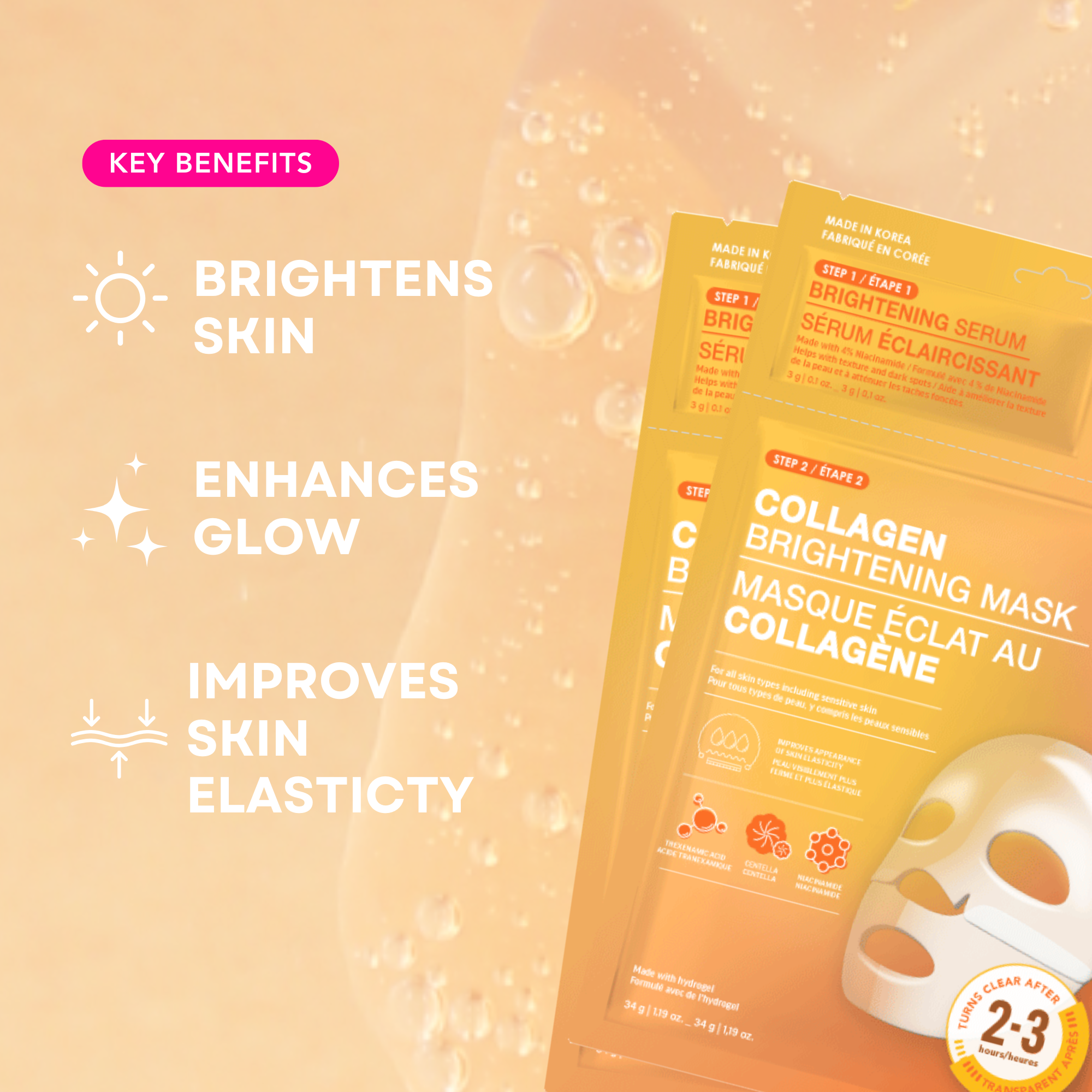 2-Step Brightening Serum + Collagen Brightening Mask