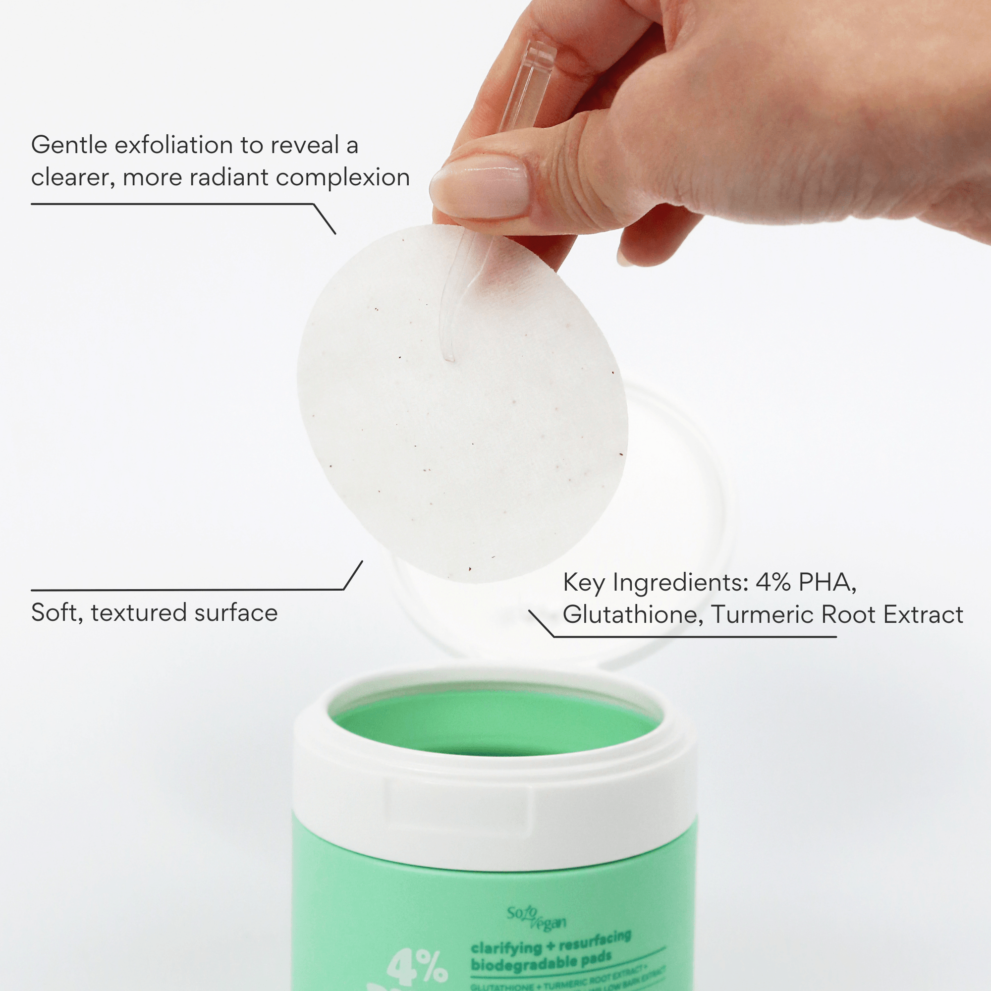 4% PHA Clarifying + Resurfacing Biodegradable Pads