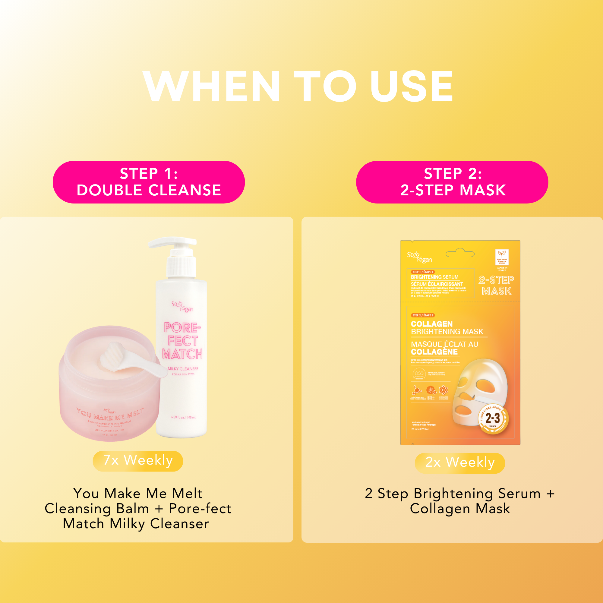 2-Step Brightening Serum + Collagen Brightening Mask